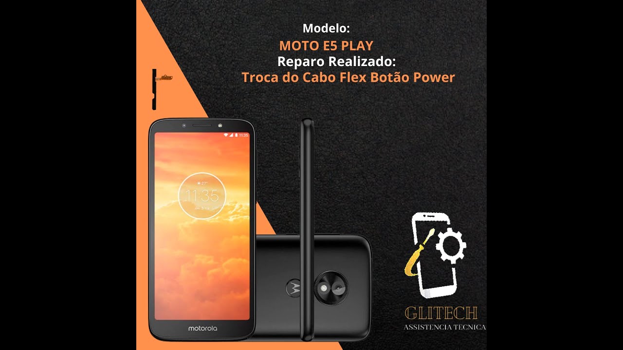 TROCA Cabo FLEX bot&atilde;o POWER - MOTO E5 PLAY
