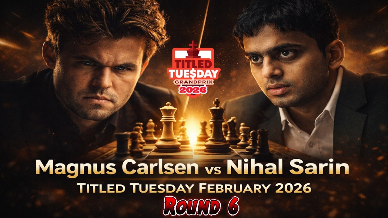 Magnus Carlsen vs Nihal Sarin🔹Titled Tuesday February 24, 2026 - Round 6