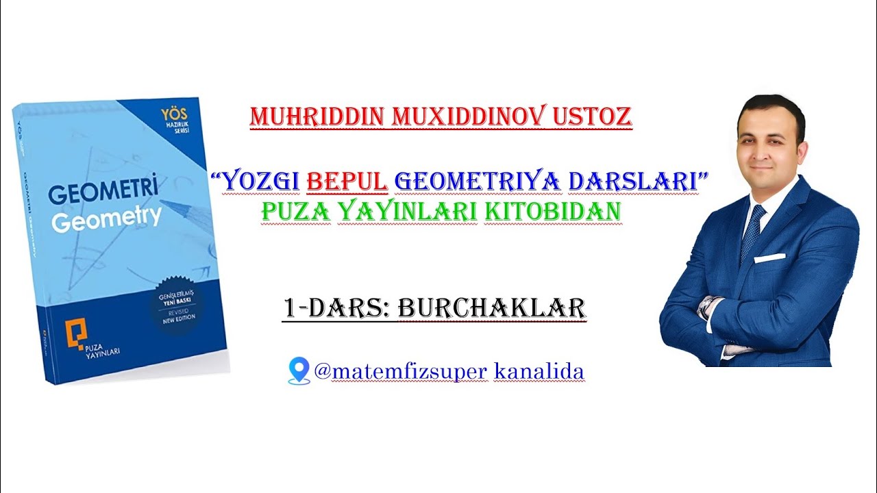 Puza Yayinlari Geometriya 1-dars: Burchaklar