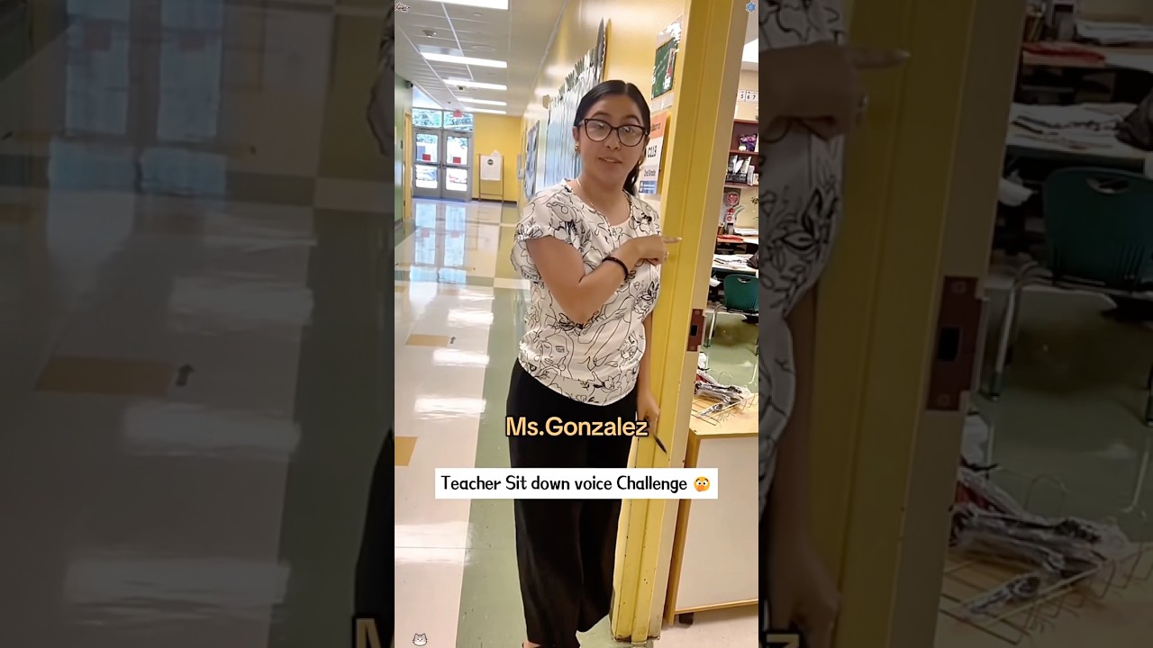 Teacher Sit down voice Challenge. #fun  #usa #teacher #school #funnyteacher #fyp #sitdown #challenge