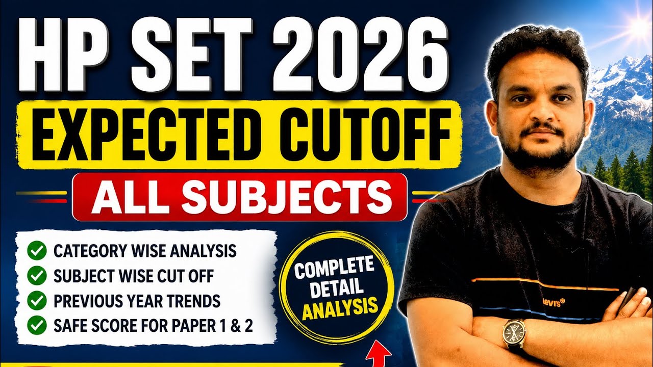 HP SET Exam 2026 Expected Cutoff | HP SET All Subjects Category-wise Cutoff 2026