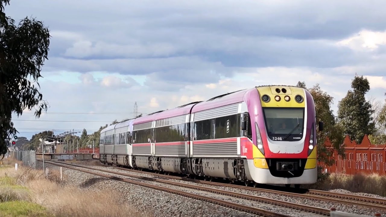 V/line VLocity DMUs at Ardeer 21/7/18
