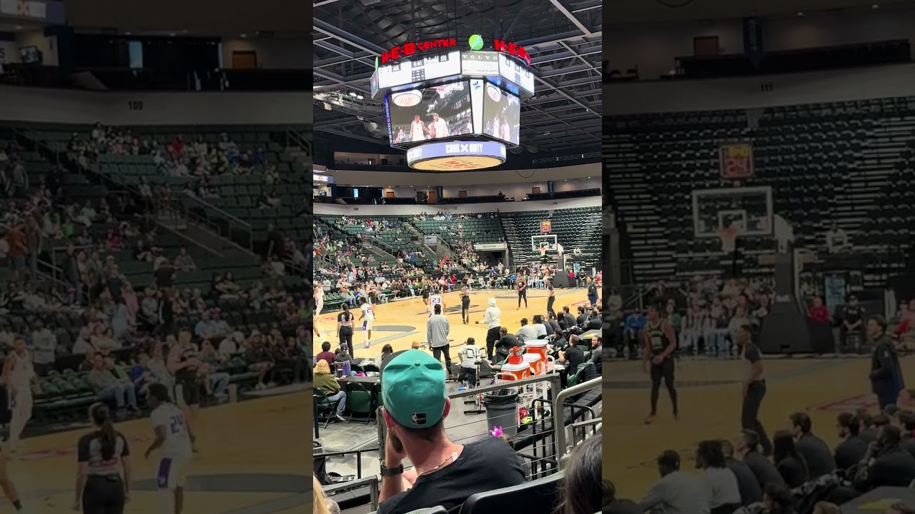 At a spurs basketball game 