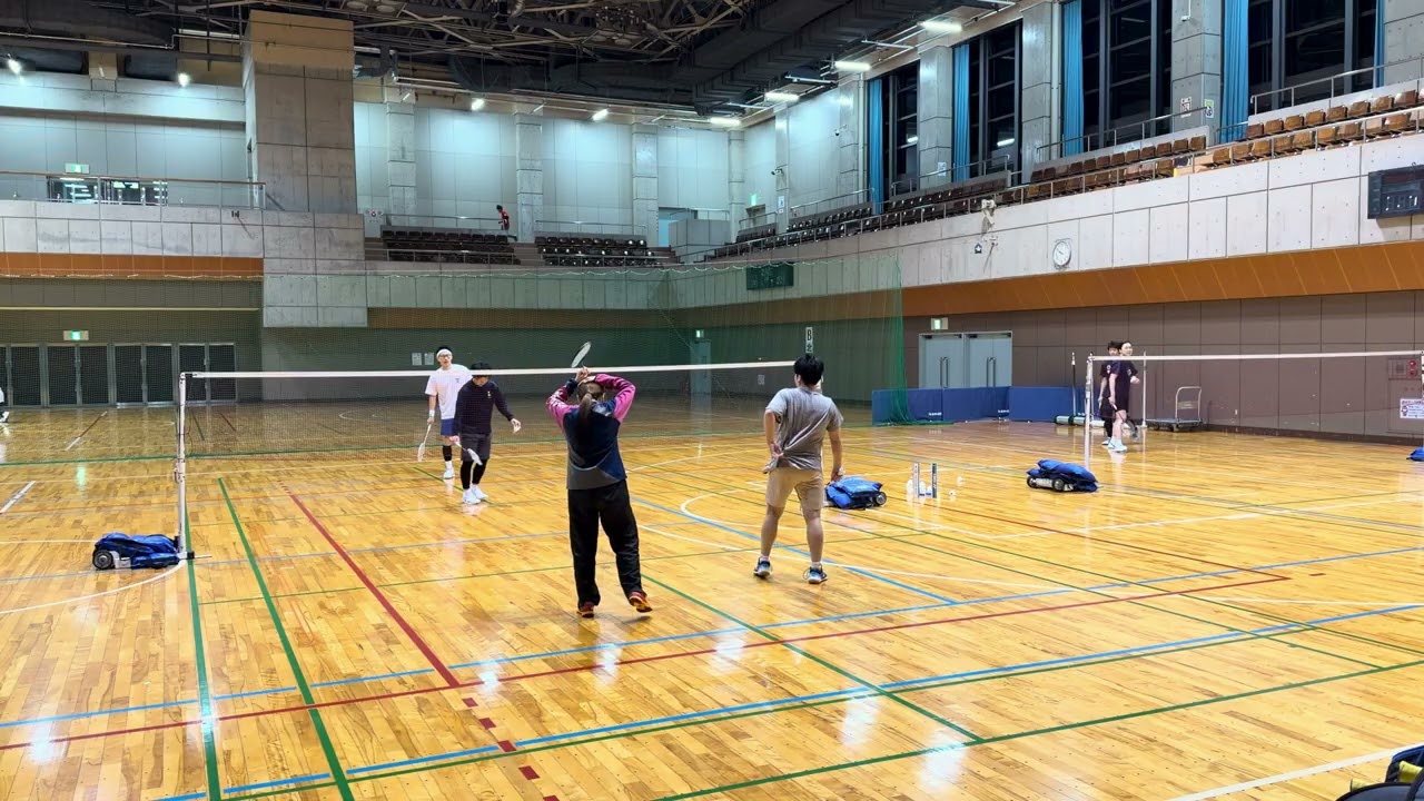 全く動けない‼️体力落ちた‼️バドミントン練習会