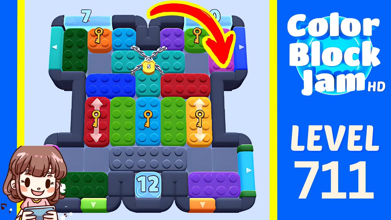 Color Block Jam Level 711 Solution Walkthrough