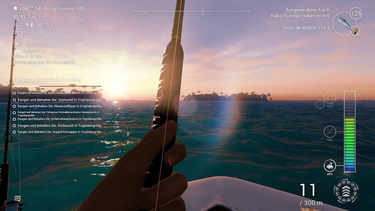 Fishing Planet Salzwasser Grundfische Trophäen Dunkler Riesenzacken Barsch in Trophi Teil 3