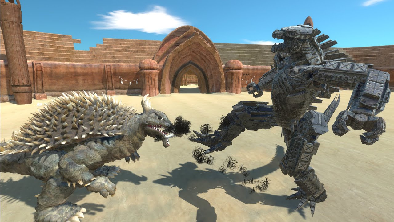 MECHAGODZILLA 2021 VS ANGUIRUS - Animal Revolt Battle Simulator