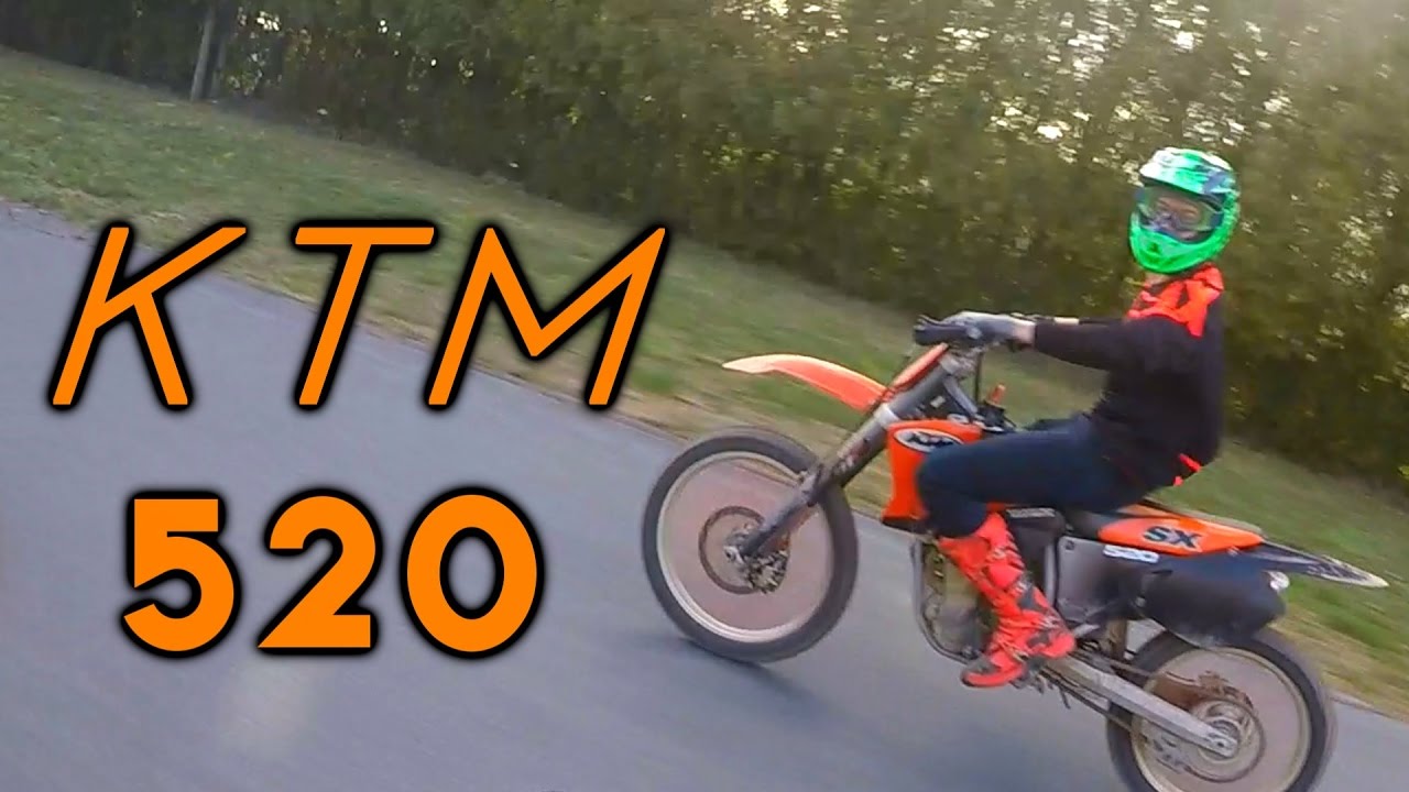 Riding a KTM 520 SX