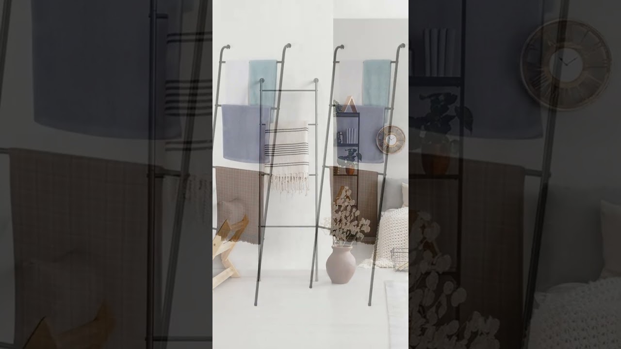 Elevate Your Bathroom Style with the Blanket Ladder Decorative Towel Rack Holder