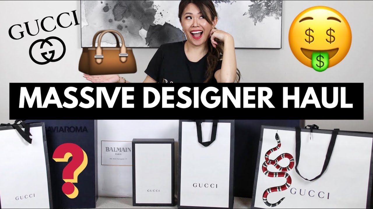 MASSIVE DESIGNER LUXURY UNBOXING HAUL | ft. GUCCI, SENREVE, BALMAIN, LVR & more!