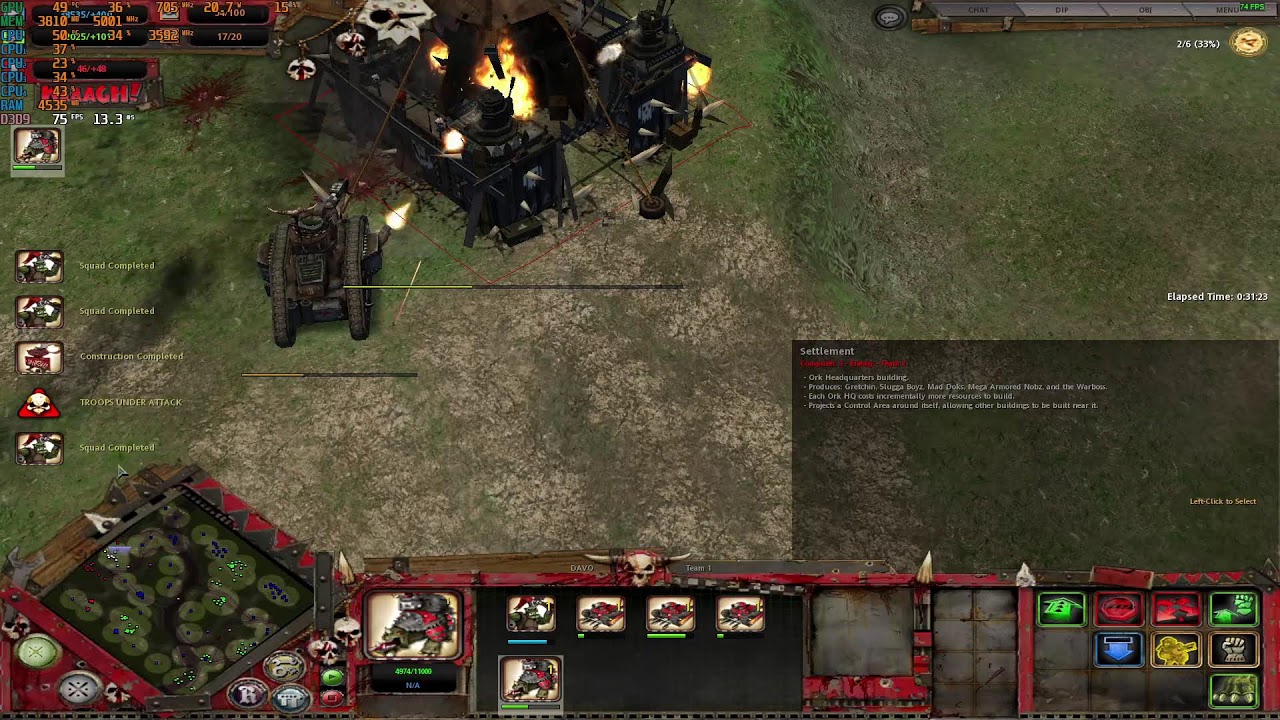 Dawn of war war soulstirm sp skrmish stream