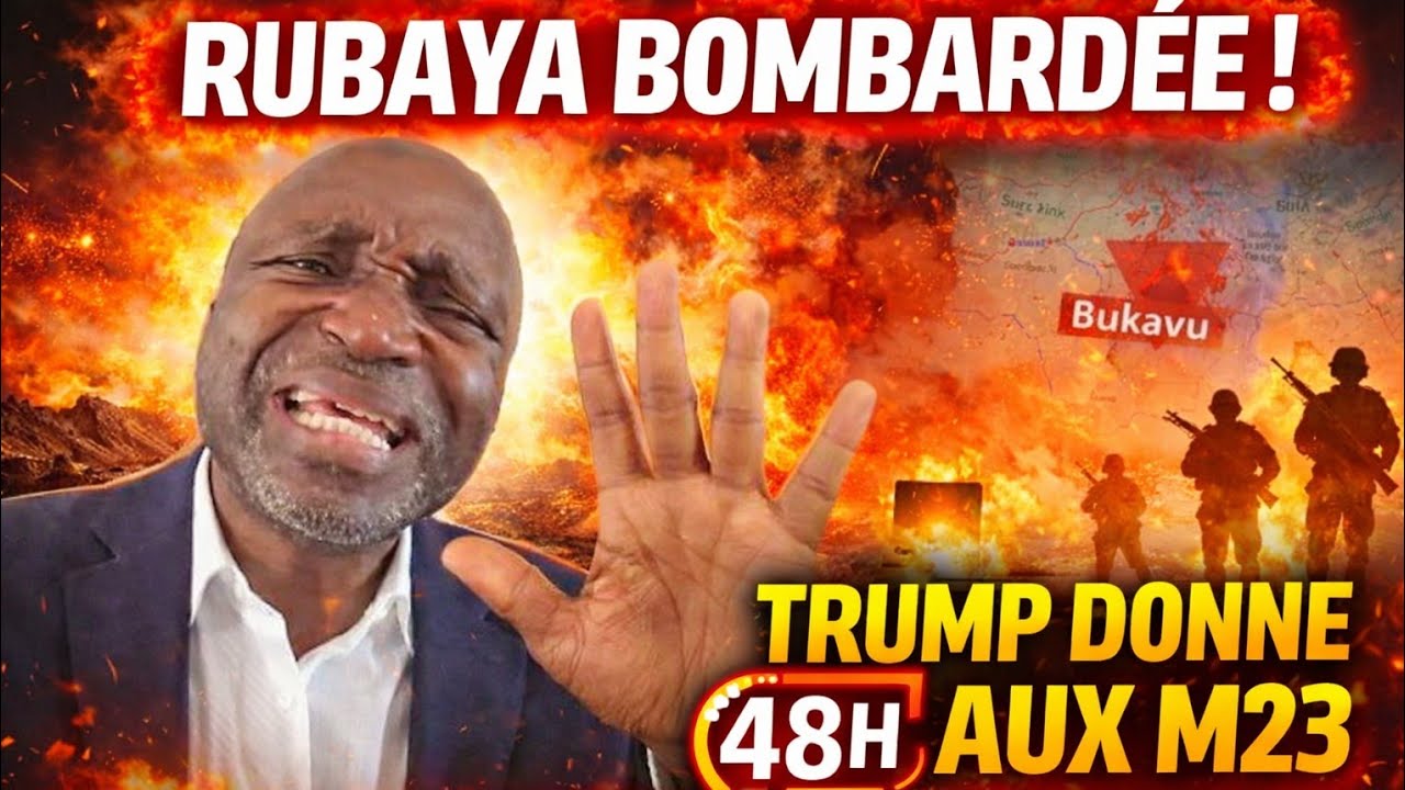 MINE DE RUBAYA VIENT ÊTRE BOMBARDE PAR ARMÉE AMÉRICAINS CE SOIRÉE 48H M23 VA QUITTE RDC