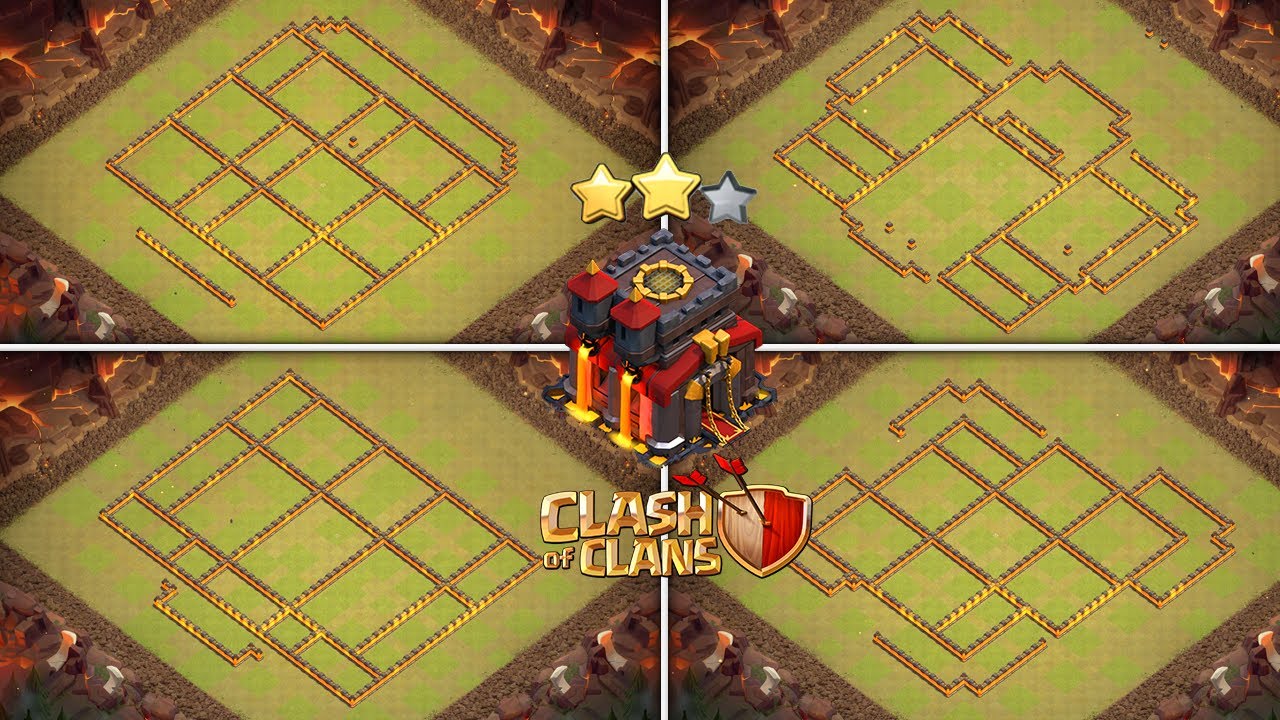 TOP 10 MELHORES LAYOUTS CV10 PARA GUERRA 2023 COM LINK ( TOP 10 BEST TH10 WAR BASE DESIGN + LINK)