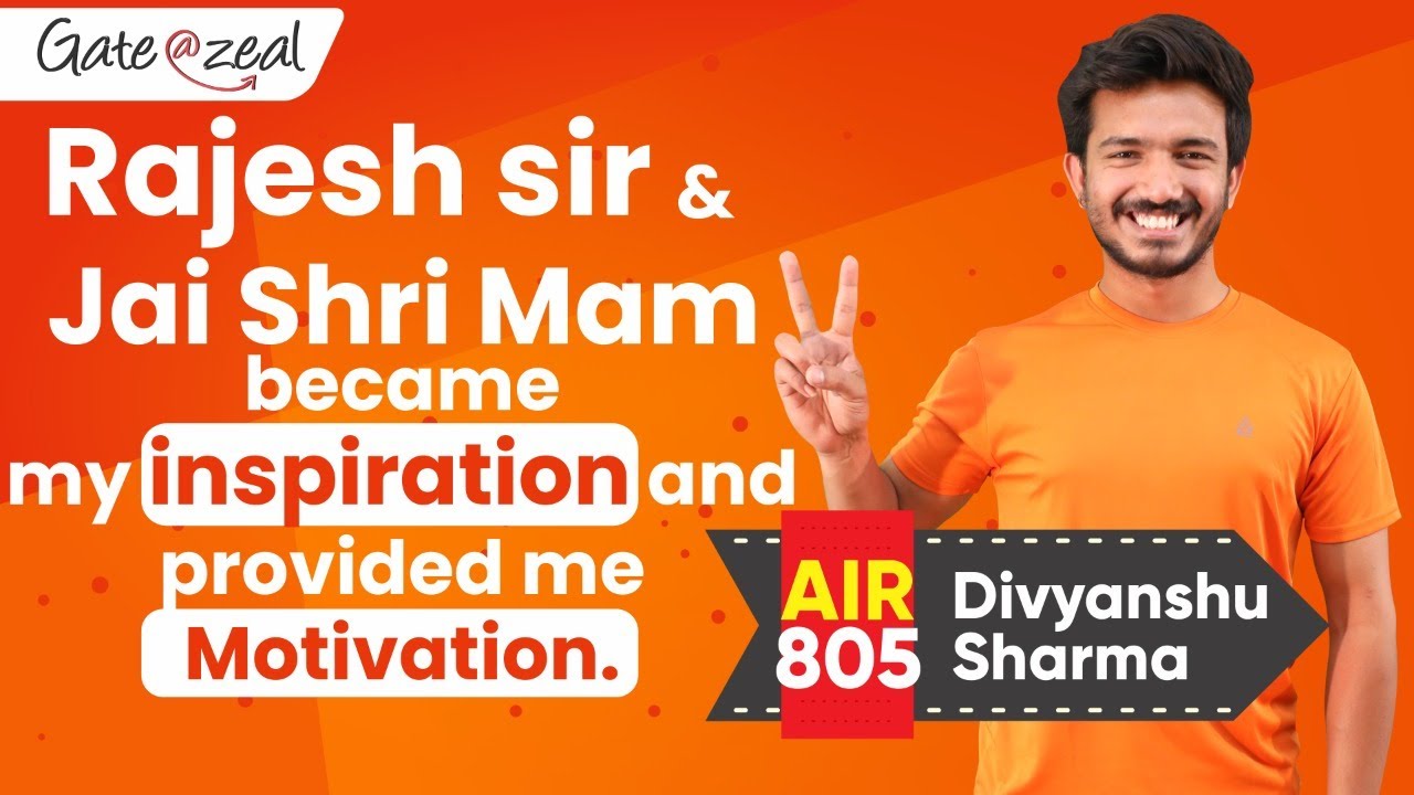 Topper's Talk | Gate 2020 Topper | Divyanshu Sharma | Air- 805 CSE | Gate at Zeal