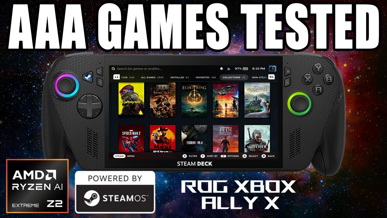 SteamOS ROG XBOX ALLY X Performance: 10 AAA GAMES TESTED!