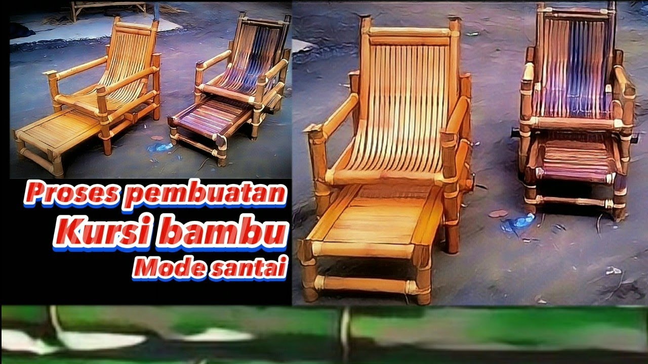 Kursi bambu mode santai// bikin duduk lebih nyaman..