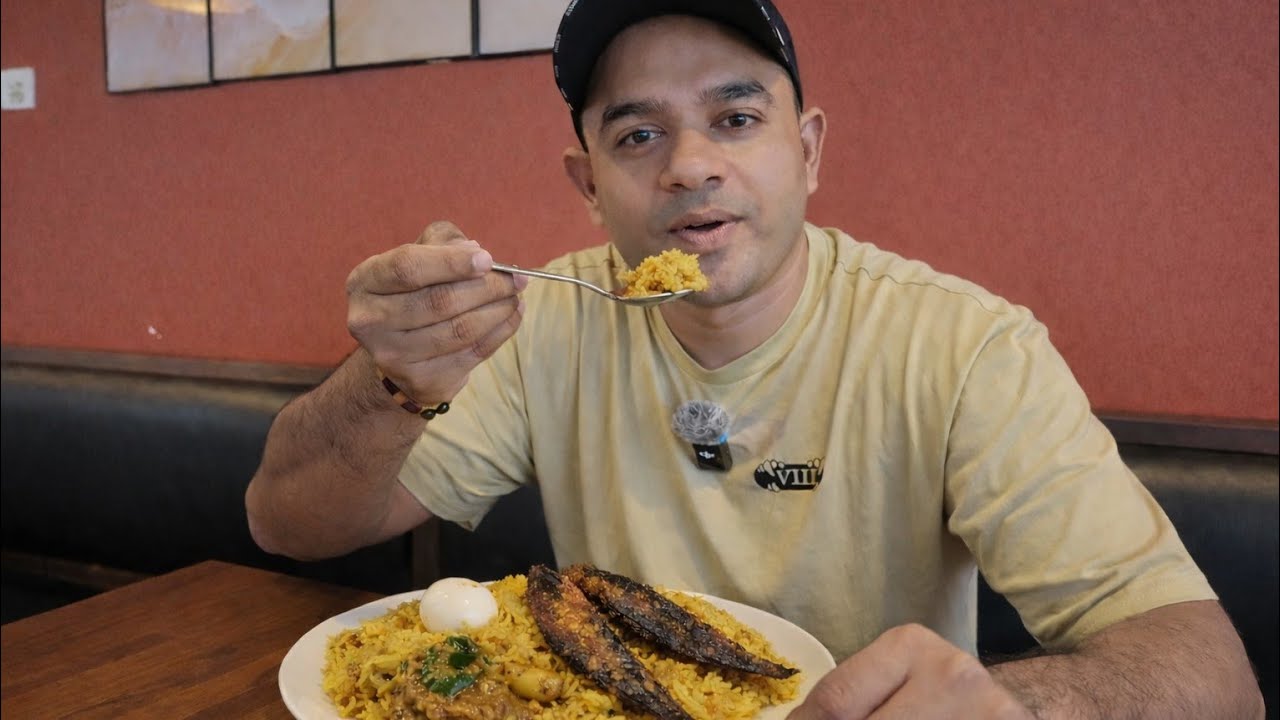 මාළු බැදලා කහ බත් එක්ක 😋 Rice and Curry at Curry Pot ...