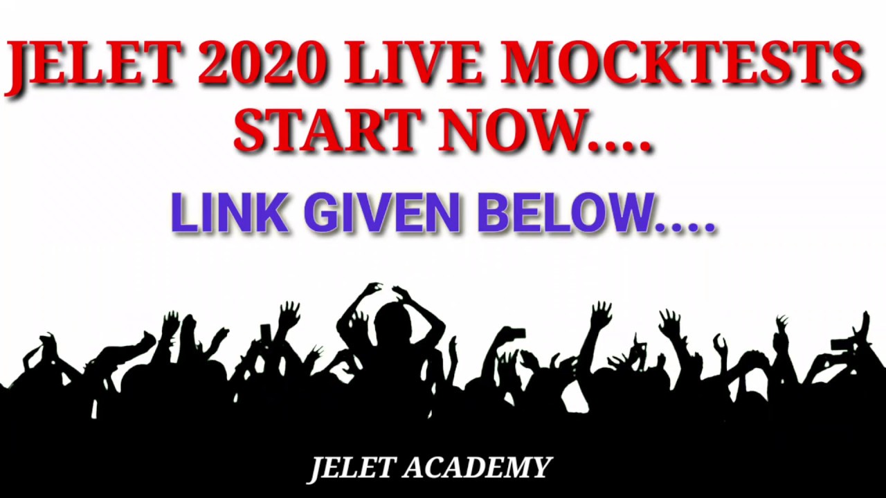 JELET 2020 FREE MOCK TESTS BY JELET ACADEMY | HELPFUL FOR JELET 2021 AND JELET 2022 | JELET 2021