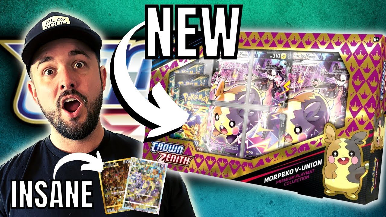 INSANE HITS!! Crown Zenith Morpeko V-Union Premium Playmat Collection Box