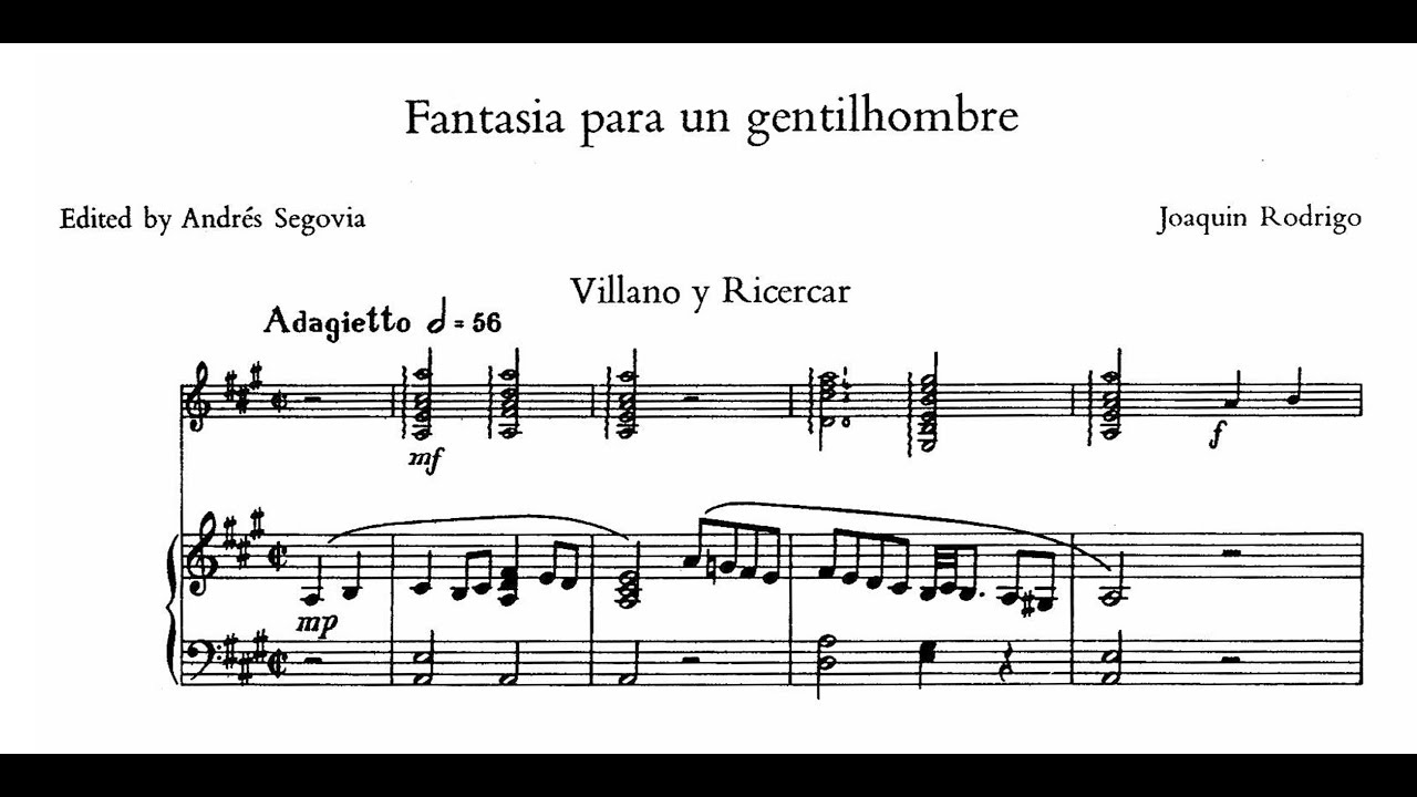 Joaquín Rodrigo - Fantasía para un Gentilhombre (Williams, Segovia)
