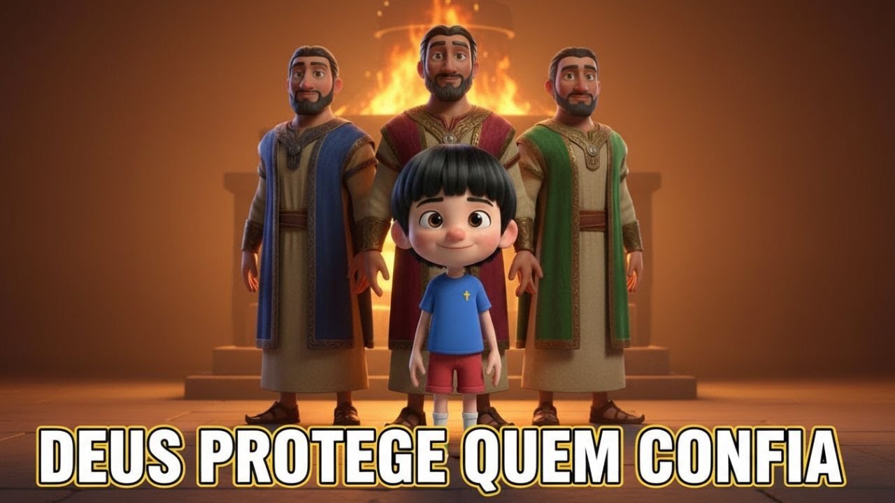 🔥 A História de Sadraque, Mesaque e Abede-Nego | Música Infantil Cristã 🎶