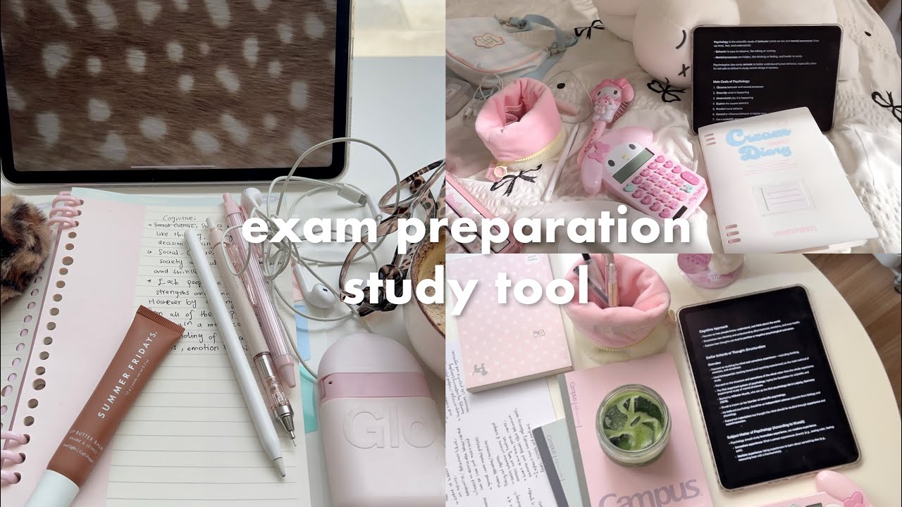 Productive Study Routine for Exam Prep 📑 school girl guide for effective exam week prep 