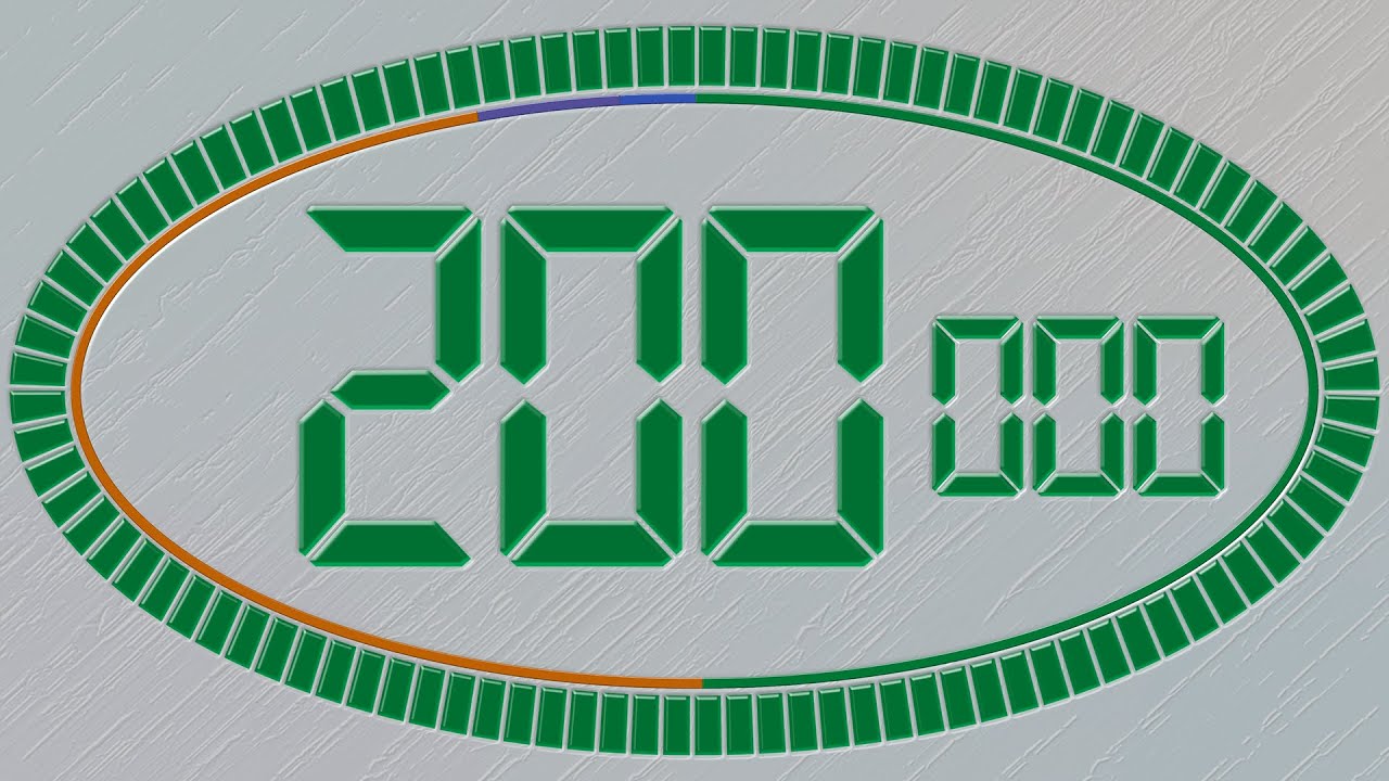 200 Second Timer with Ticking Sound and Alarm | Countdown Colorful Numbers 200 to 0 | Cool Timer