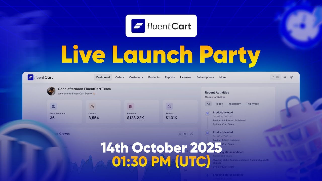 Introducing FluentCart 🚀 Join the Live Launch Party!