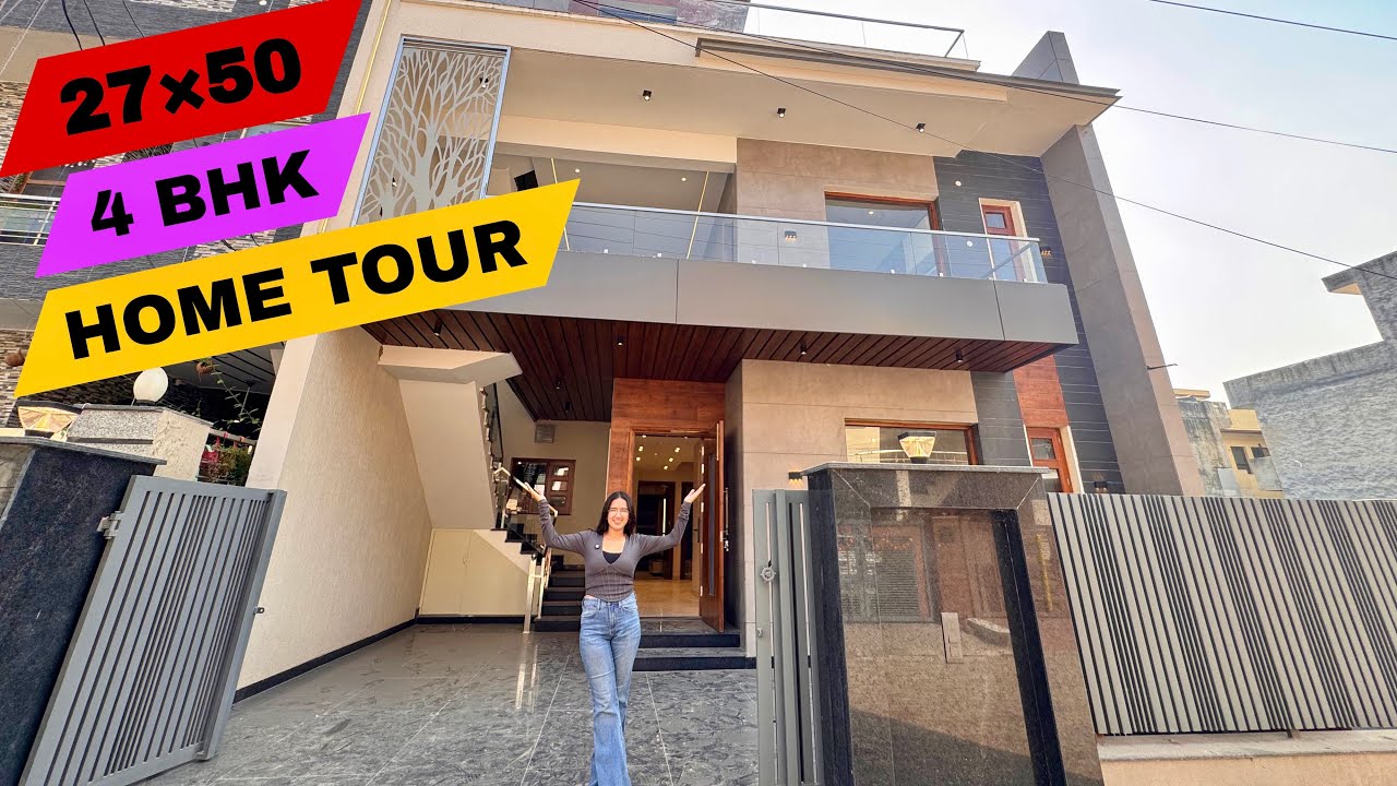 Brand new 150 Gaj 4 bhk double story house with luxury interior decoration | 27&times;50 Design Home Tour 