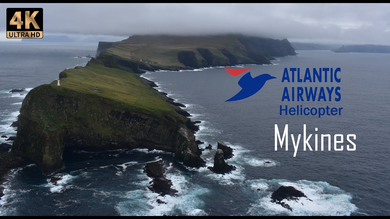 Atlantic Airways Helicopter to Mykines - 4K