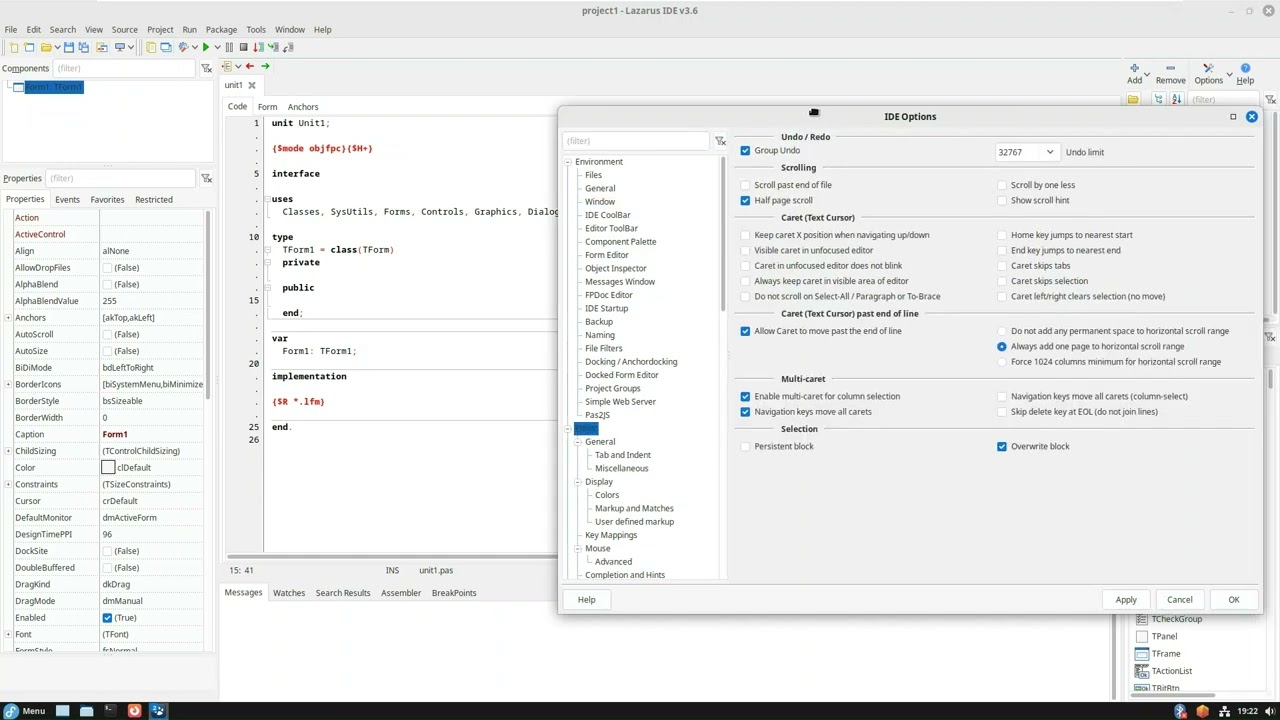 Configurando o Lazarus