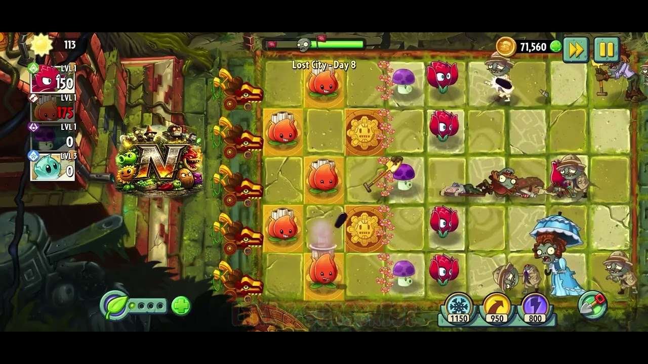 Plants Vs Zombies 2 | Day 8 Lost City | Get back to the vintage memories of Legendary Games
