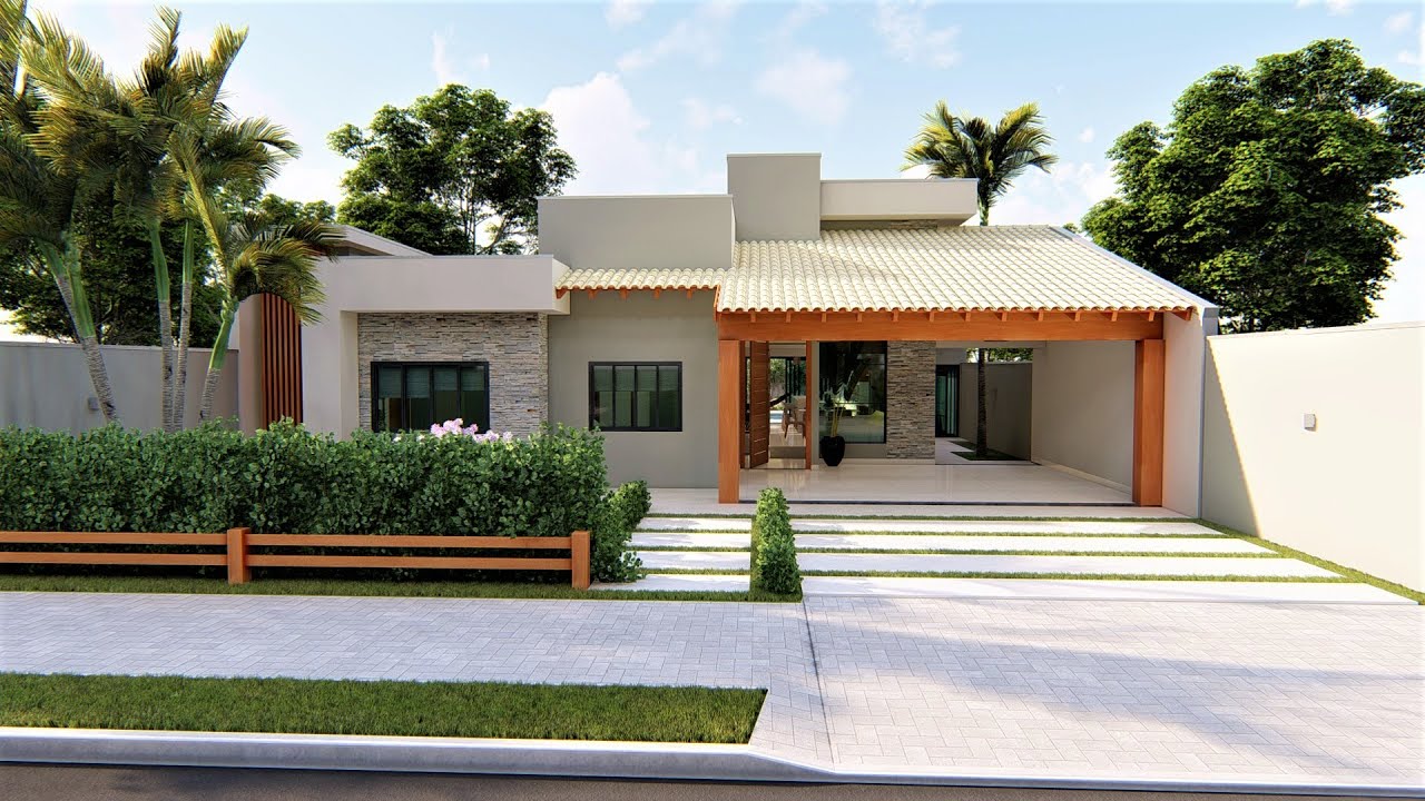 ( P - 039 )PROJETO PARA CONDOMINIO DE CHACARAS - CASA COM PISCINA - ARRAIAL D'JUDA BAHIA