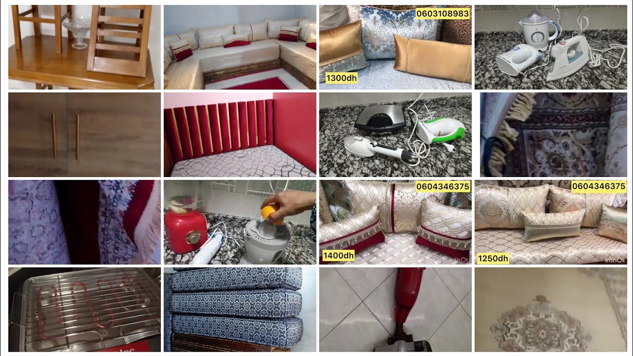 اثاث مستعمل وجديد صالون زرابي حامل أحدية اواني مطبخية غرفة نوم طلامط متنوعة..