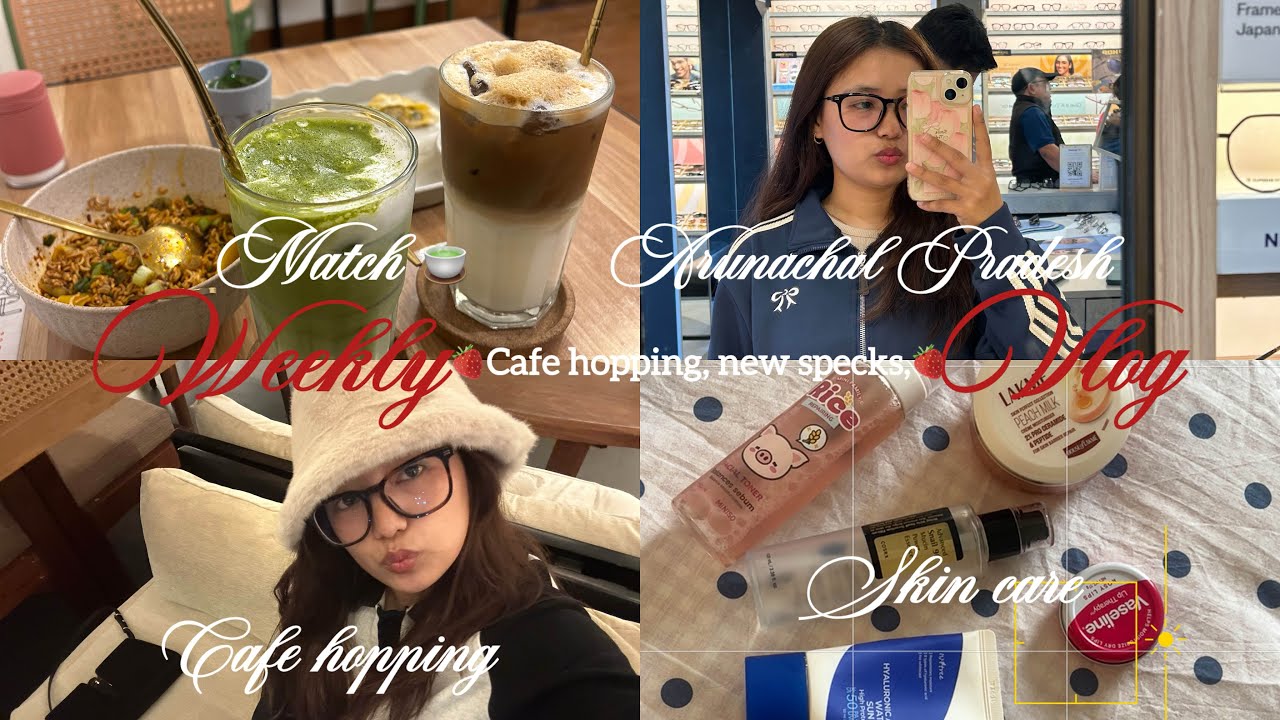 Realistic week👩🏼‍💻🥂🍓🫧|Cafe hopping |minso haul |new speck from lenskart| studying 📚| aesthetic vlog✨