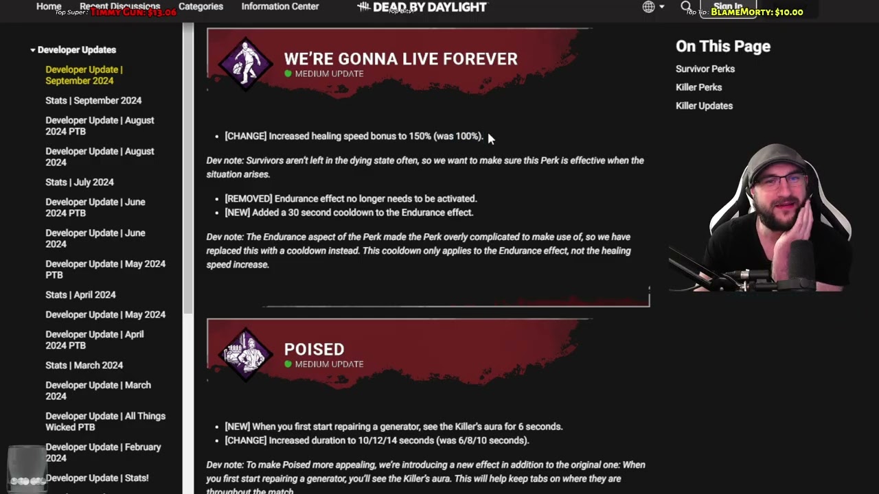 REACTING To DBD September Dev Update! BILLY NERFS?! SWF BUFFS?!