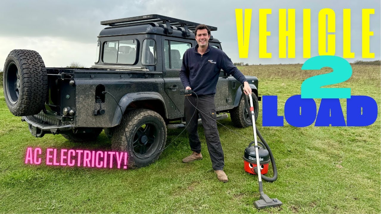 An EV DEFENDER charging another EV?! A remote CUPPA TEA? What about HOOVERING a field? AC POWER OUT!