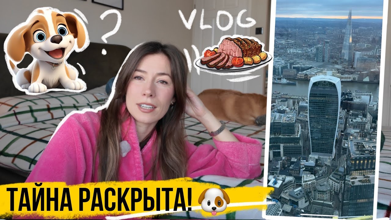 БОЛЬШОЙ ВЛОГ: ТАЙНА РАСКРЫТА🐶! РЕЦЕПТЫ и ПРОГУЛКА ПО ЛОНДОНУ 