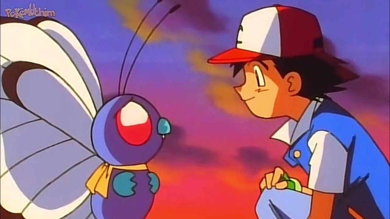 Ash se despede de Butterfree