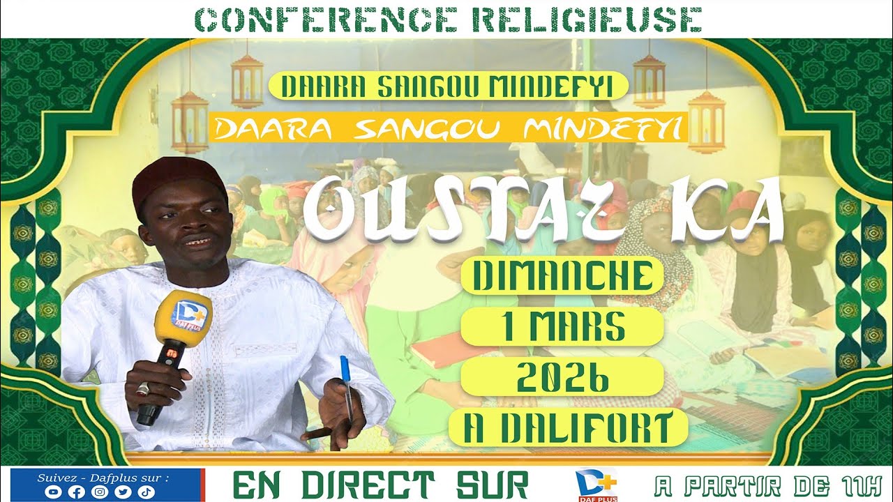CONFERENCE RELIGIEUSE DAARA SANGOU MINDEFYI DE OUSTAZ KA.