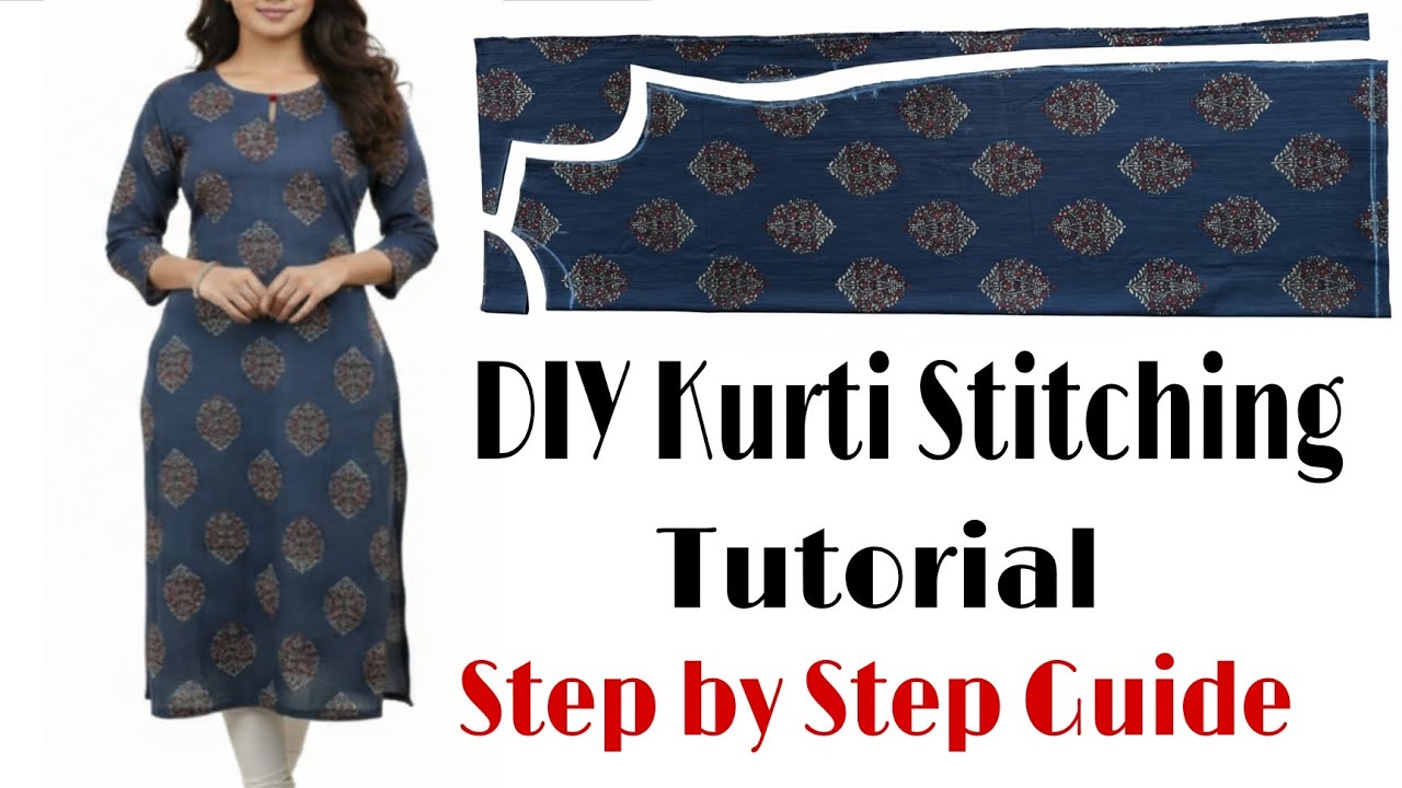 Kurti  Stitching video Tutorial / step by step guide  #fashion #sew #stitching #sewingtips #sewing