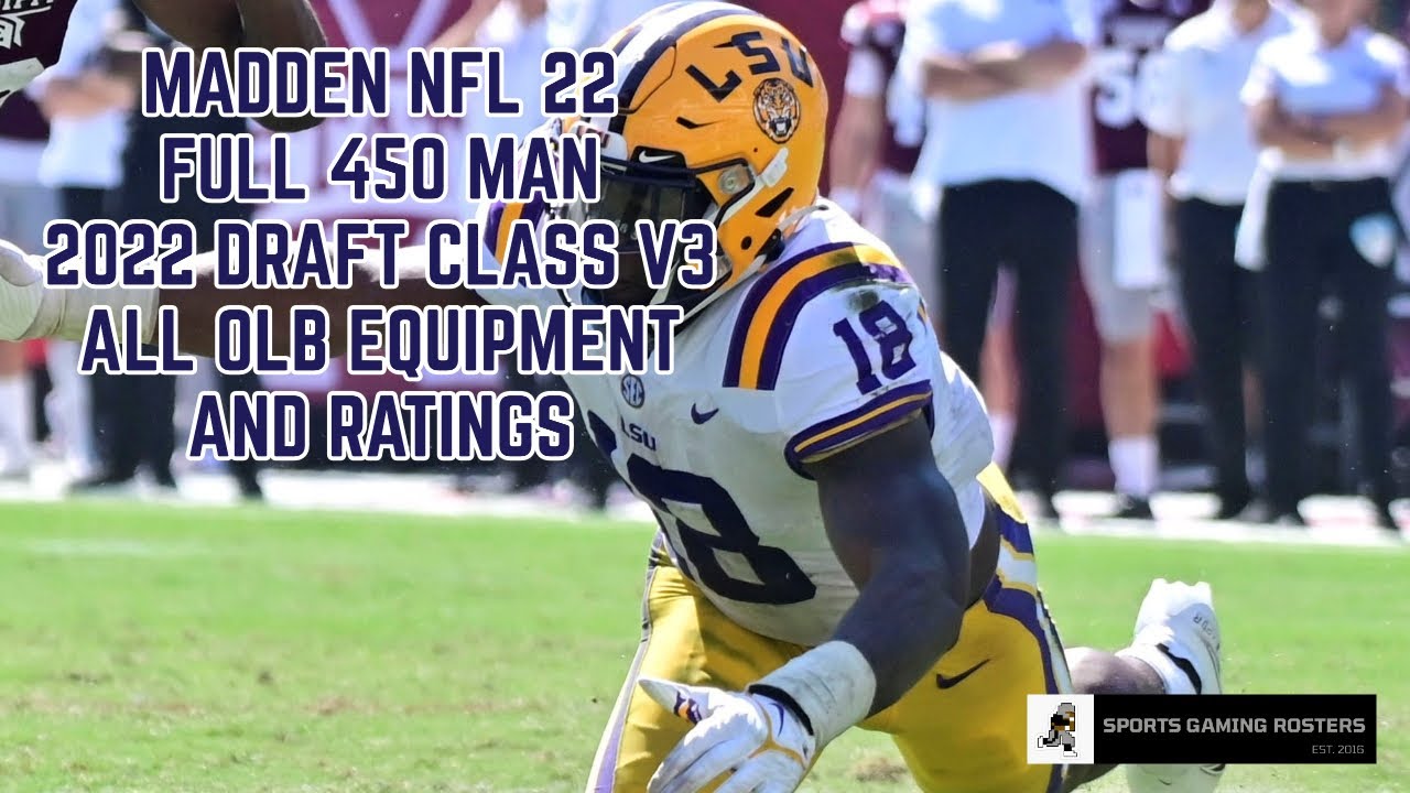 Madden NFL 22 - All OLB Ratings and Equipment - 2022 Draft Class v3
