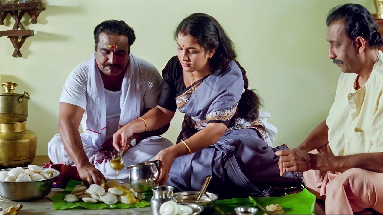 നീ പോയി കുറച്ചു കൂടി ഇഡലി എടുത്തിട്ട് വാ.. എനിക്ക് വിശക്കുന്നു | Megham | Mammootty | Sreenivasan