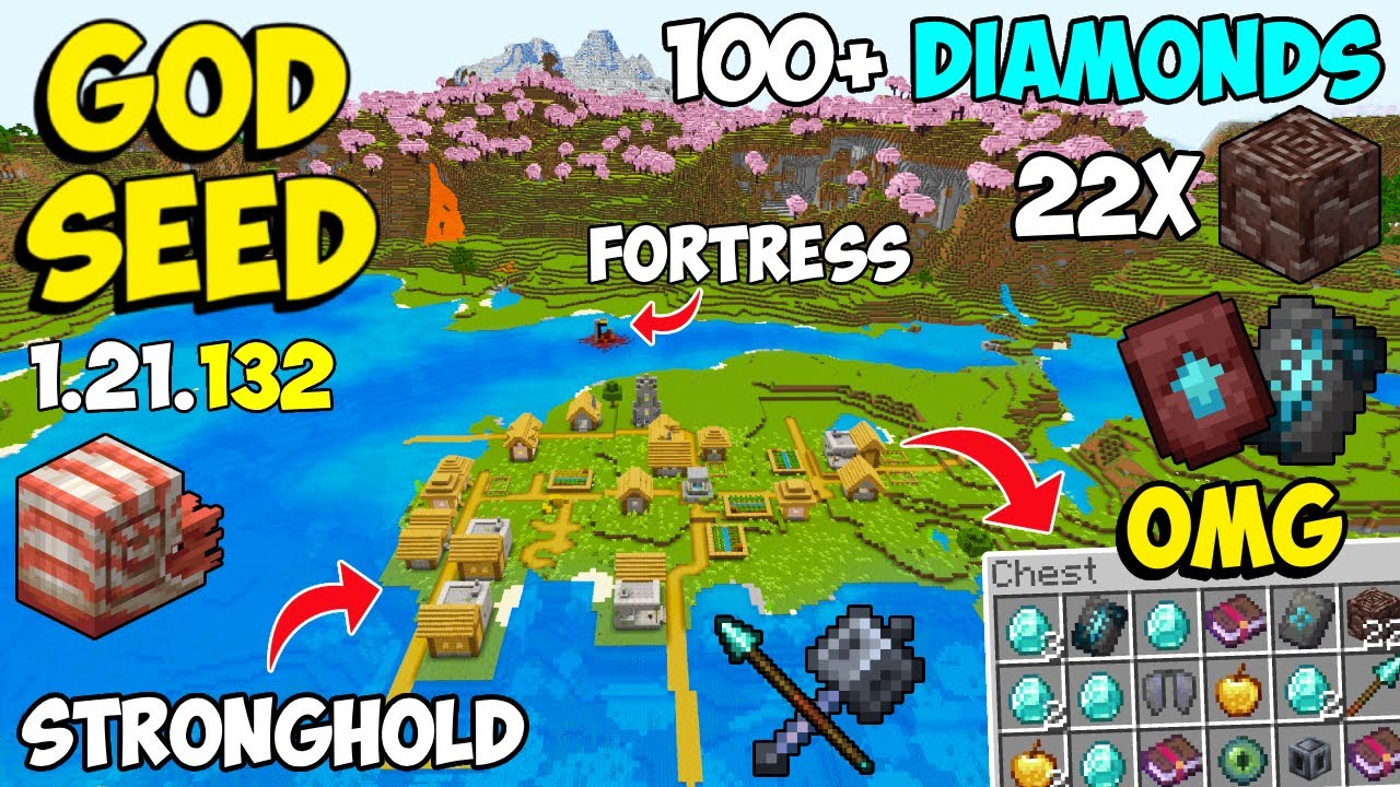 🔥Ultimate [God Seed] For Minecraft 1.21 Bedrock & PE | Best Speedrun Seed Bedrock 1.21.132