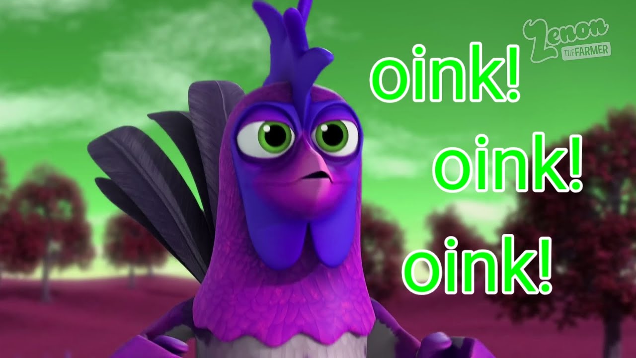 A Rooster Said:Oink! Oink! Oink! Fun clip // Sponsored By Gamavision Csupo Effects 