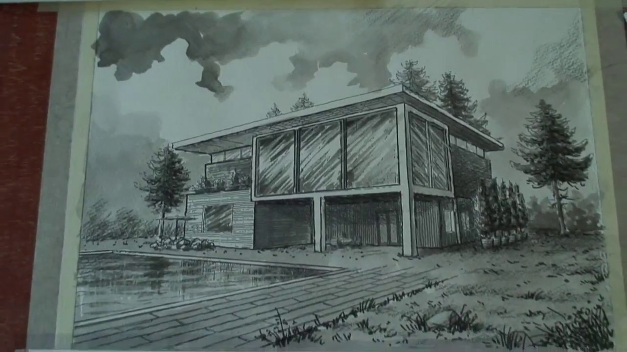 Dibujo Arquitectónico. Técnica: Tinta China o Aguada
