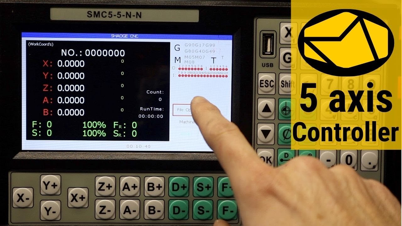 Controlador CNC de 5 ejes autónomo. Revisión de funciones.