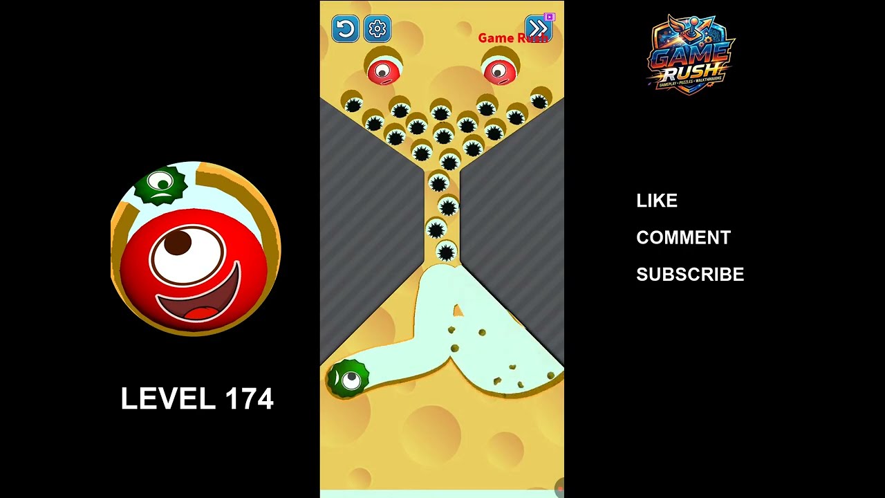Hungry Balls Level 174 Walkthrough - Satisfying Physics Puzzle