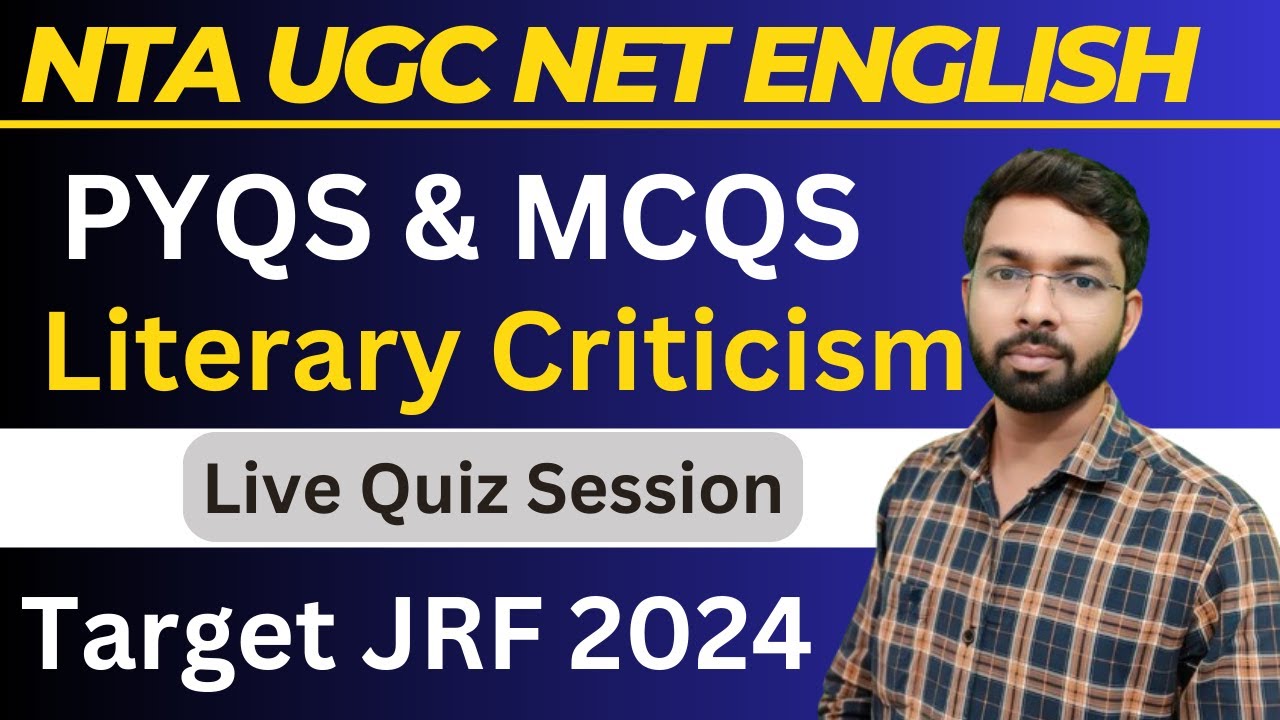 UGC NET JRF Literary criticism pyqs practice  ||  Literary criticism questions  || Pyqs and Mcqs