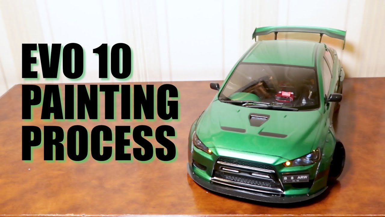 How to Paint Evo 10 Rc Drift Body Shell and Detailing